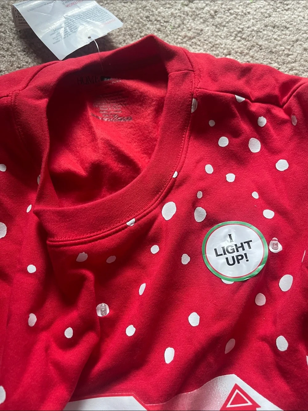 Home alone light up sweatshirt